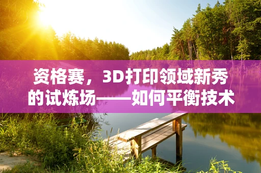资格赛，3D打印领域新秀的试炼场——如何平衡技术实力与创意创新？