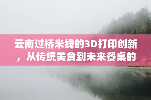 云南过桥米线的3D打印创新，从传统美食到未来餐桌的跨越？