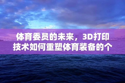 体育委员的未来，3D打印技术如何重塑体育装备的个性化与定制化？