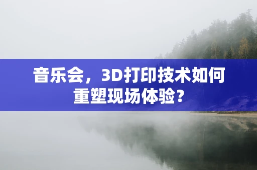 音乐会，3D打印技术如何重塑现场体验？