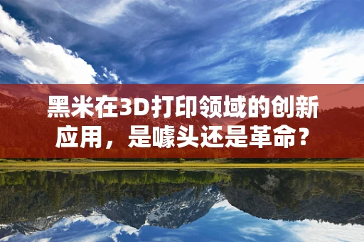 黑米在3D打印领域的创新应用，是噱头还是革命？