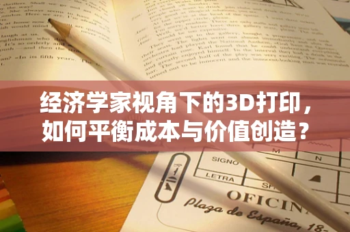 经济学家视角下的3D打印，如何平衡成本与价值创造？