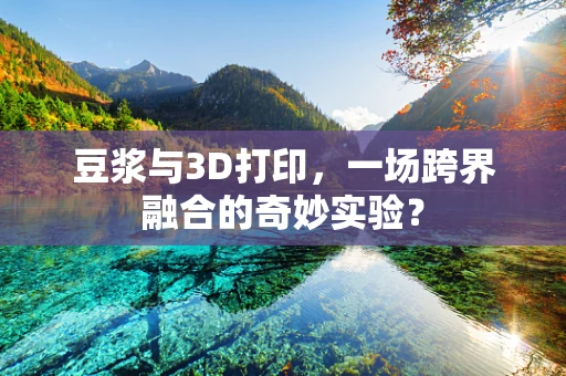 豆浆与3D打印，一场跨界融合的奇妙实验？