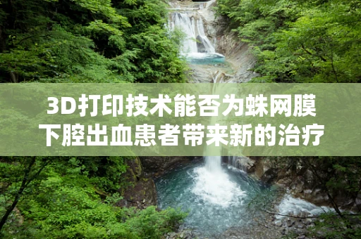 3D打印技术能否为蛛网膜下腔出血患者带来新的治疗希望？
