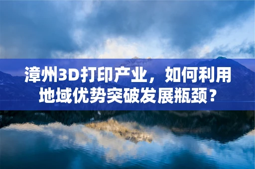 漳州3D打印产业，如何利用地域优势突破发展瓶颈？