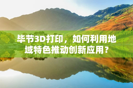 毕节3D打印，如何利用地域特色推动创新应用？