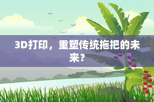 3D打印，重塑传统拖把的未来？