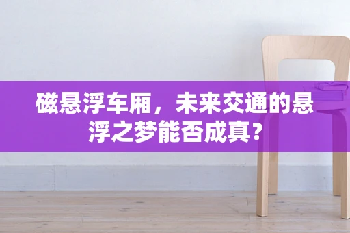 磁悬浮车厢，未来交通的悬浮之梦能否成真？