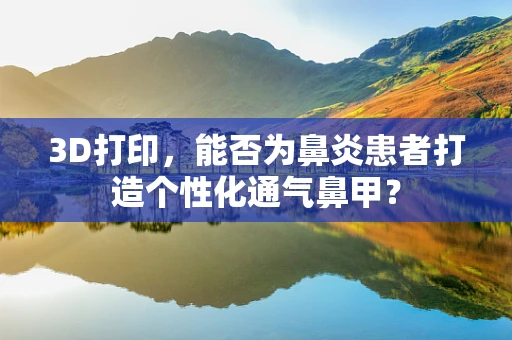 3D打印，能否为鼻炎患者打造个性化通气鼻甲？