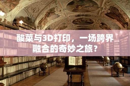 酸菜与3D打印，一场跨界融合的奇妙之旅？