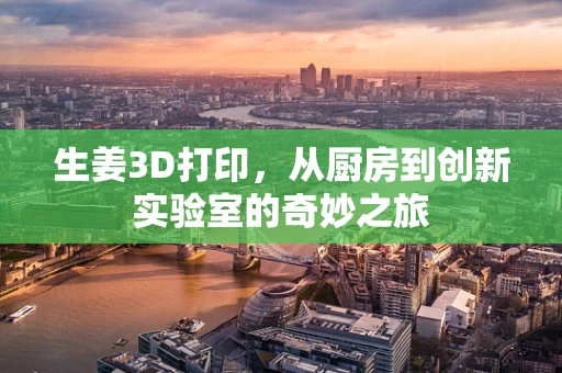 生姜3D打印，从厨房到创新实验室的奇妙之旅