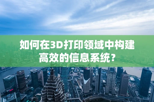 如何在3D打印领域中构建高效的信息系统？