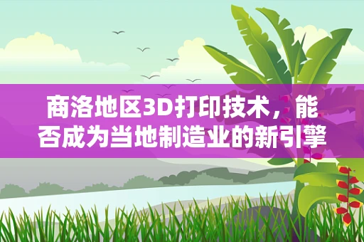 商洛地区3D打印技术，能否成为当地制造业的新引擎？