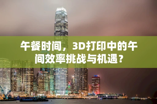 午餐时间，3D打印中的午间效率挑战与机遇？