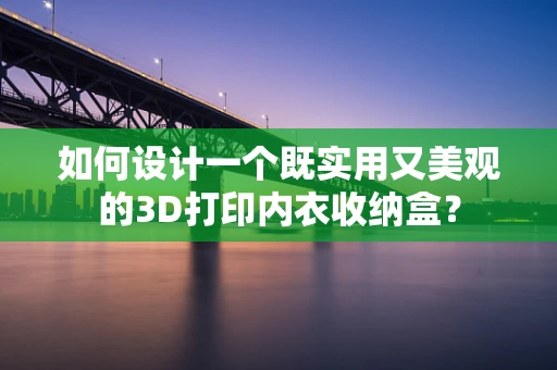 如何设计一个既实用又美观的3D打印内衣收纳盒？