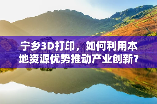 宁乡3D打印，如何利用本地资源优势推动产业创新？
