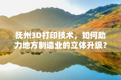 抚州3D打印技术，如何助力地方制造业的立体升级？