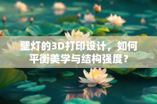 壁灯的3D打印设计，如何平衡美学与结构强度？