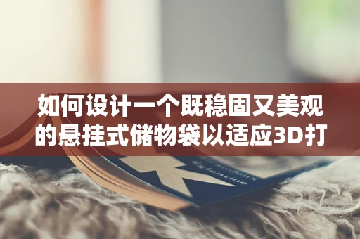 如何设计一个既稳固又美观的悬挂式储物袋以适应3D打印技术？