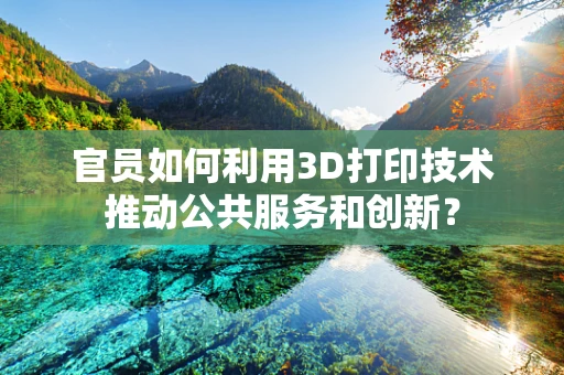 官员如何利用3D打印技术推动公共服务和创新？