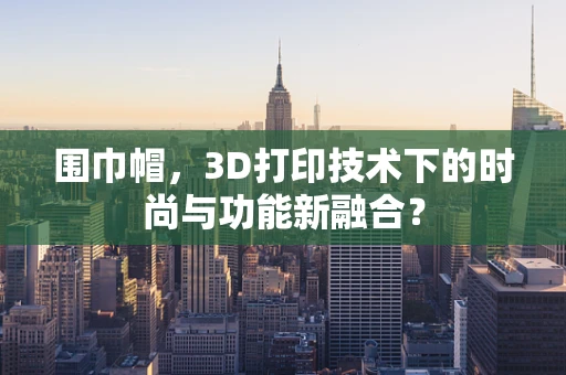 围巾帽，3D打印技术下的时尚与功能新融合？
