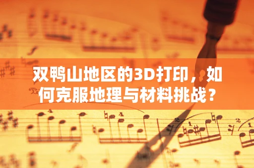 双鸭山地区的3D打印，如何克服地理与材料挑战？