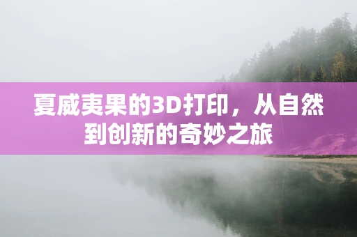夏威夷果的3D打印，从自然到创新的奇妙之旅