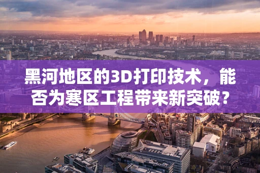 黑河地区的3D打印技术，能否为寒区工程带来新突破？