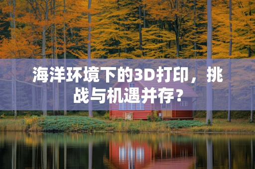 海洋环境下的3D打印，挑战与机遇并存？