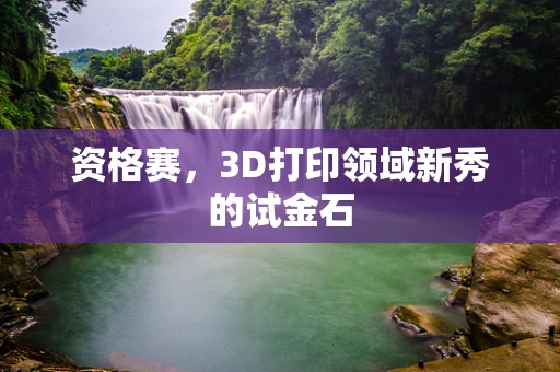 资格赛，3D打印领域新秀的试金石