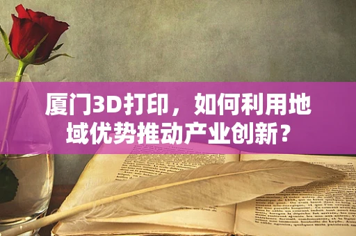 厦门3D打印，如何利用地域优势推动产业创新？