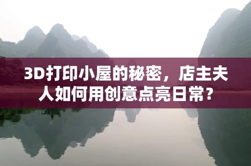 3D打印小屋的秘密，店主夫人如何用创意点亮日常？