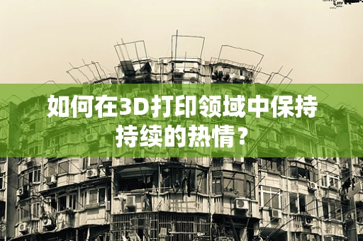 如何在3D打印领域中保持持续的热情？