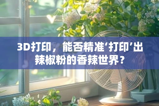 3D打印，能否精准‘打印’出辣椒粉的香辣世界？