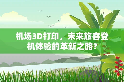 机场3D打印，未来旅客登机体验的革新之路？