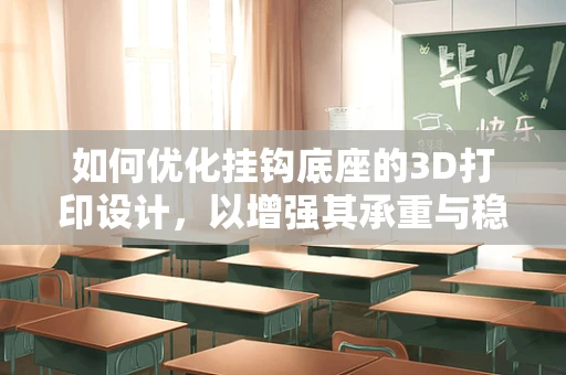 如何优化挂钩底座的3D打印设计，以增强其承重与稳定性？