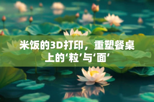 米饭的3D打印，重塑餐桌上的‘粒’与‘面’