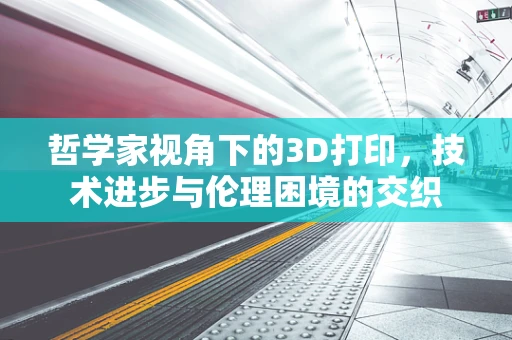 哲学家视角下的3D打印，技术进步与伦理困境的交织