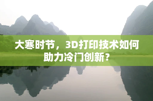 大寒时节，3D打印技术如何助力冷门创新？