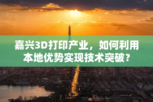 嘉兴3D打印产业，如何利用本地优势实现技术突破？