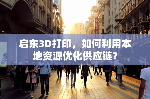 启东3D打印，如何利用本地资源优化供应链？