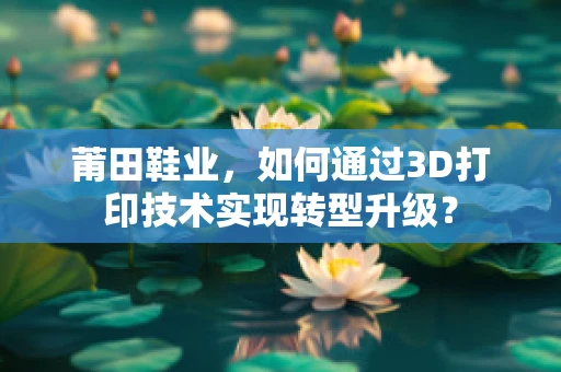 莆田鞋业，如何通过3D打印技术实现转型升级？