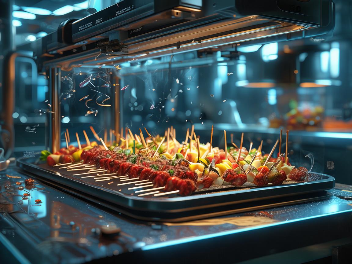 烤肉串的3D打印革命，未来餐桌上的创新之谜